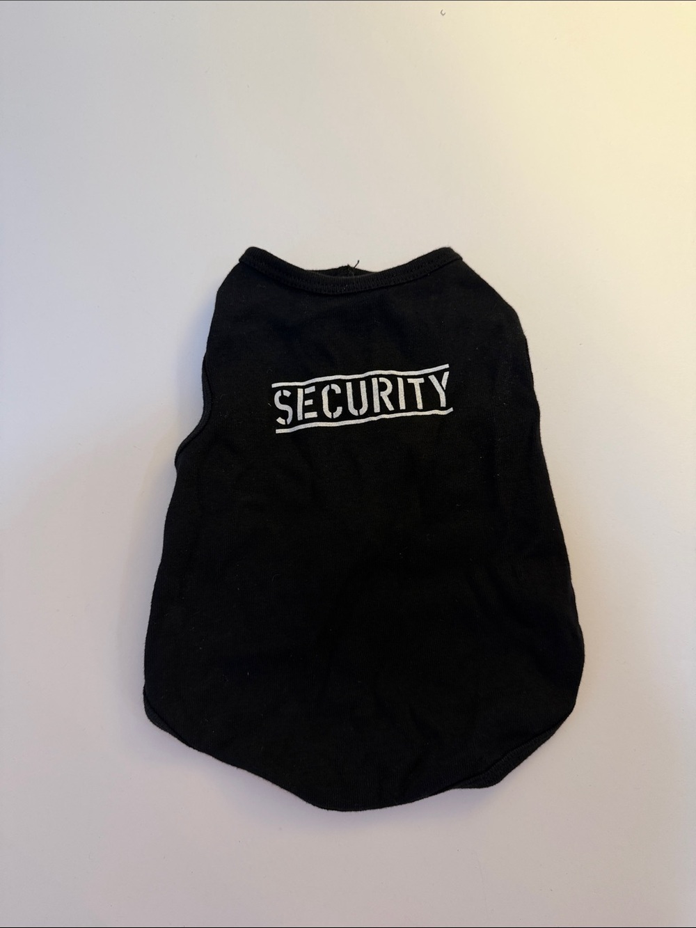 The Worthy Dog Black "Security" Graphic Pet Tee Sz S